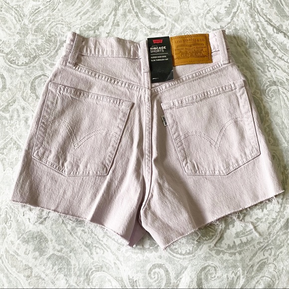 LEVI’S Ribcage Jean Shorts Purple 24 NWT - Picture 2 of 12